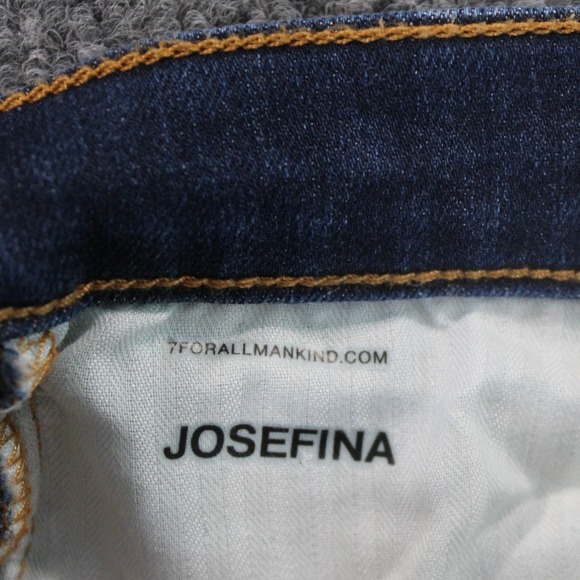 7 For All Mankind Josefina Dark Wash Skinny Jeans Womens Size 24 - Picture 4 of 12